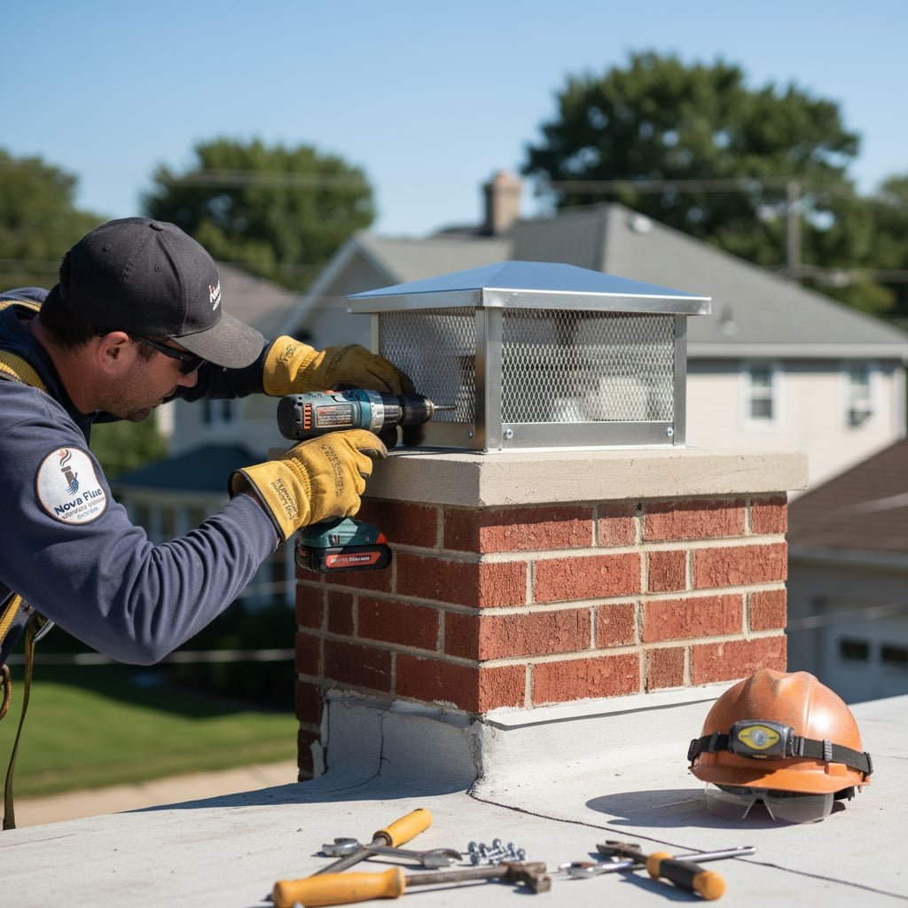 Boston Chimney Cap Installation